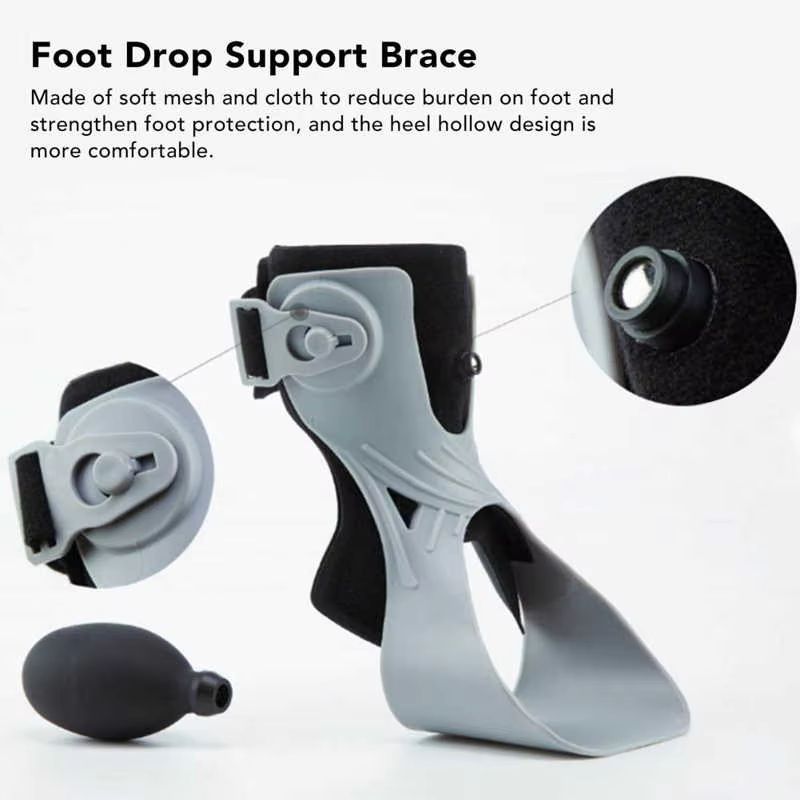 Adjustable Foot Drop Brace Ankle Support Orthosis Soft Posture Correcting AFO For Hemiplegia And W 2
