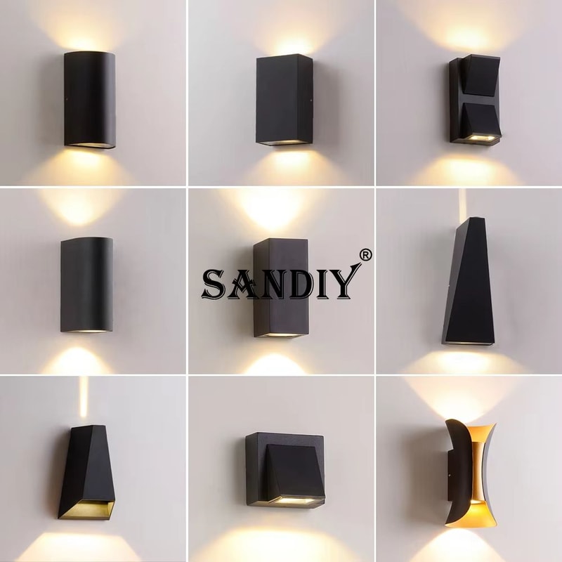 SANDIY Outdoor LED Garden Wall Lamp Up Down Light For Exterior Patio Porch Garage Gate Balcony Step 0