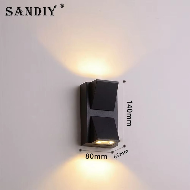 SANDIY Outdoor LED Garden Wall Lamp Up Down Light For Exterior Patio Porch Garage Gate Balcony Step 14
