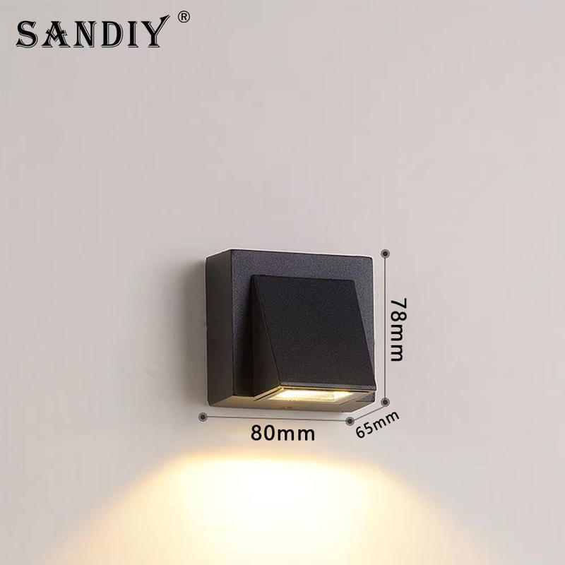 SANDIY Outdoor LED Garden Wall Lamp Up Down Light For Exterior Patio Porch Garage Gate Balcony Step 6