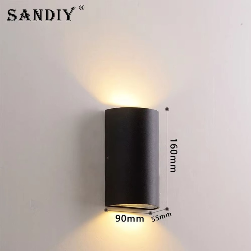 SANDIY Outdoor LED Garden Wall Lamp Up Down Light For Exterior Patio Porch Garage Gate Balcony Step 7