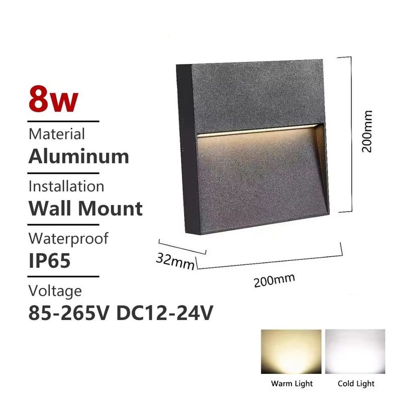 SANDIY Outdoor Waterproof LED Stair Light Wall Lamp Surface Mounted Terrace Porch Exterior Lightin 10