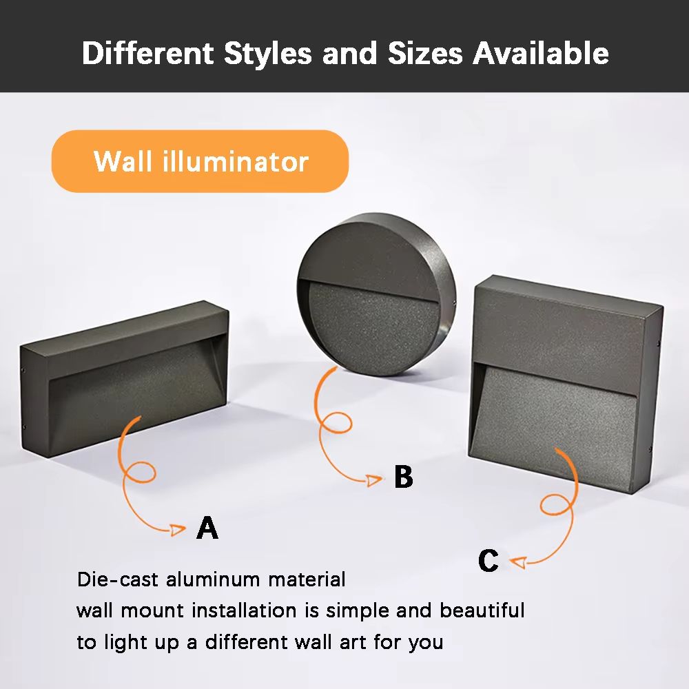 SANDIY Outdoor Waterproof LED Stair Light Wall Lamp Surface Mounted Terrace Porch Exterior Lightin 2