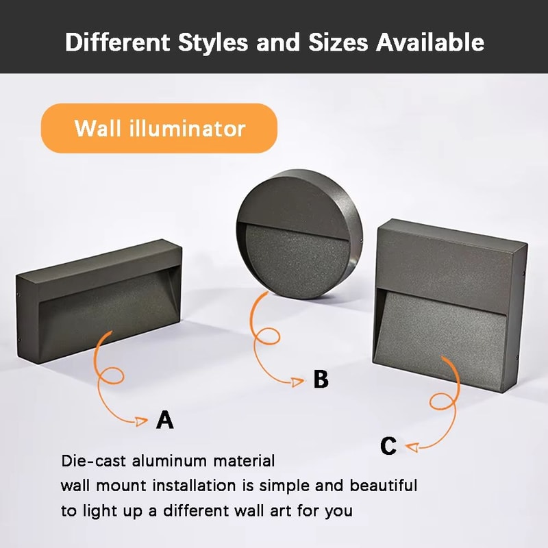 SANDIY Outdoor Waterproof LED Stair Light Wall Lamp Surface Mounted Terrace Porch Exterior Lightin 2