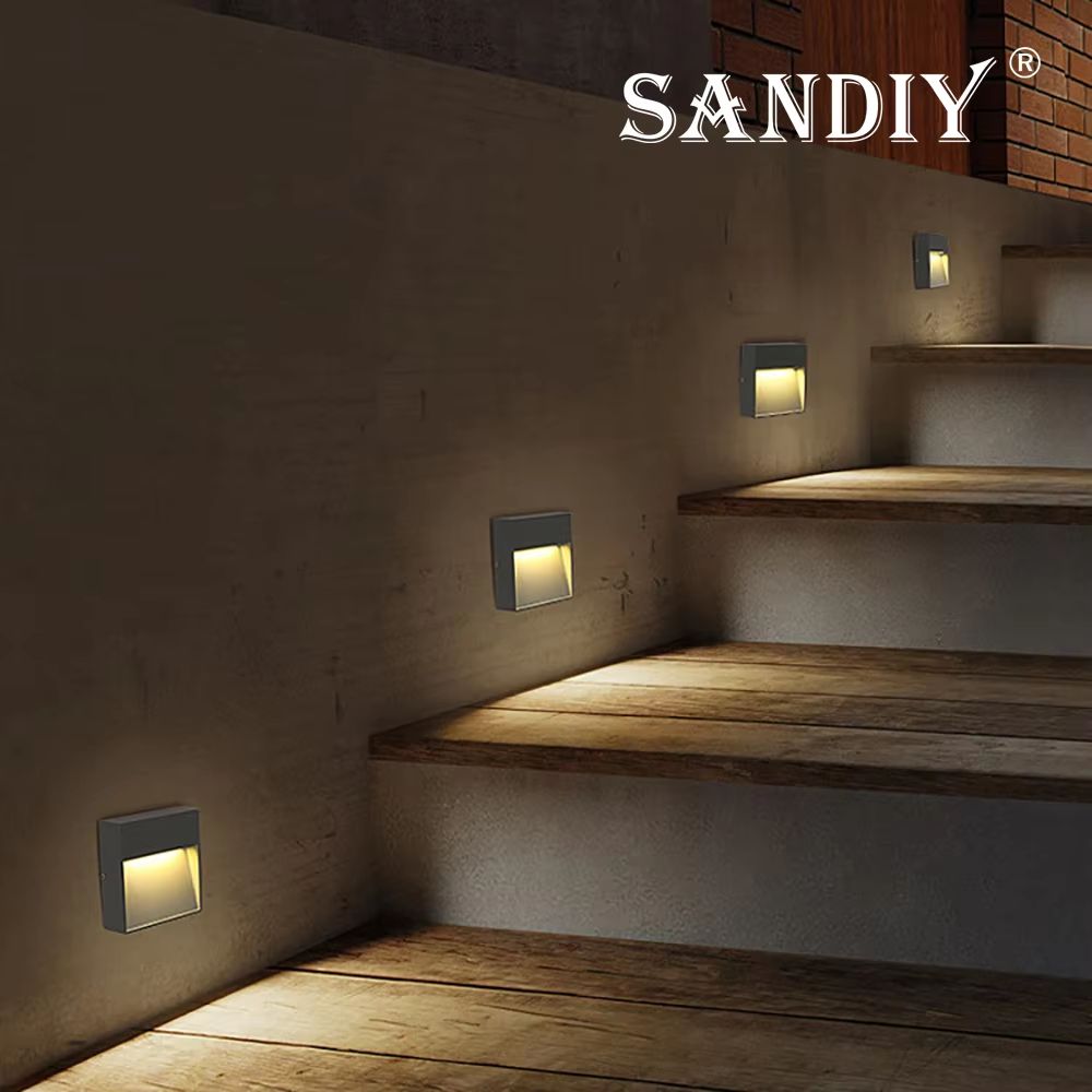 SANDIY Outdoor Waterproof LED Stair Light Wall Lamp Surface Mounted Terrace Porch Exterior Lightin 5