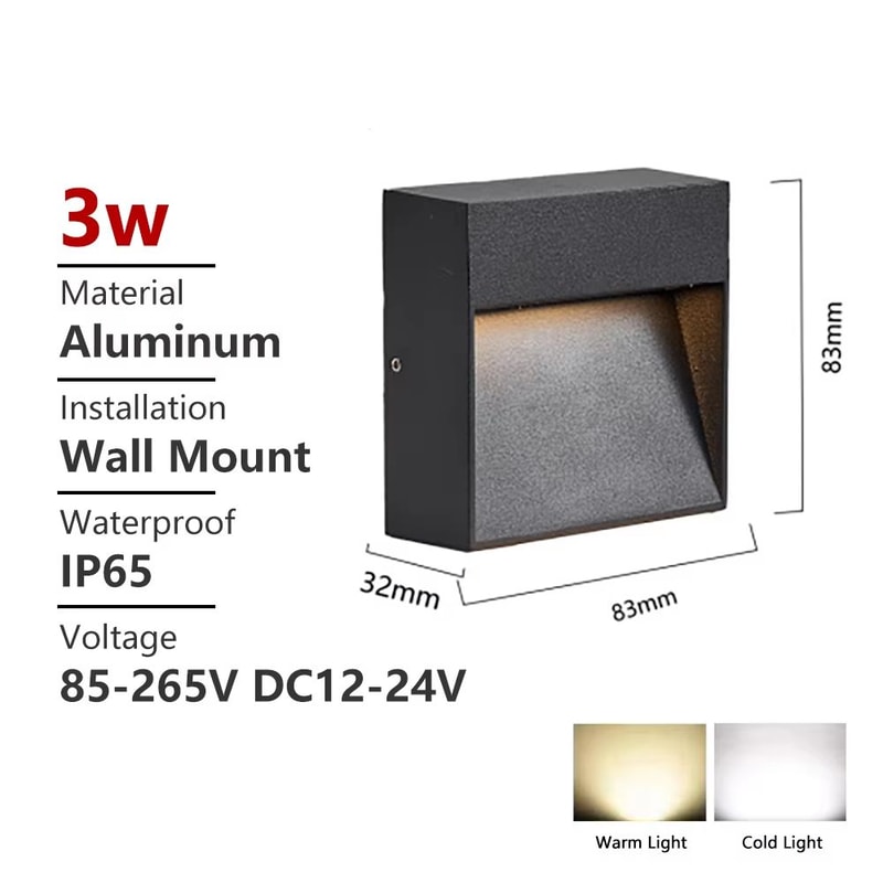 SANDIY Outdoor Waterproof LED Stair Light Wall Lamp Surface Mounted Terrace Porch Exterior Lightin 7