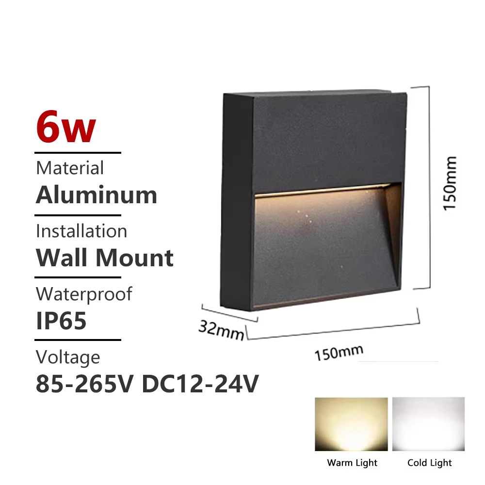 SANDIY Outdoor Waterproof LED Stair Light Wall Lamp Surface Mounted Terrace Porch Exterior Lightin 8