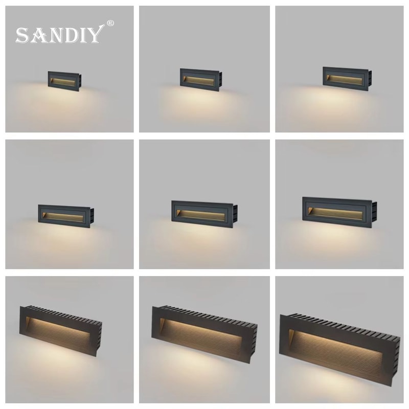 SANDIY Waterproof LED Stair And Step Light Outdoor Wall Sconce Embedded Nightlight For House Yard 0