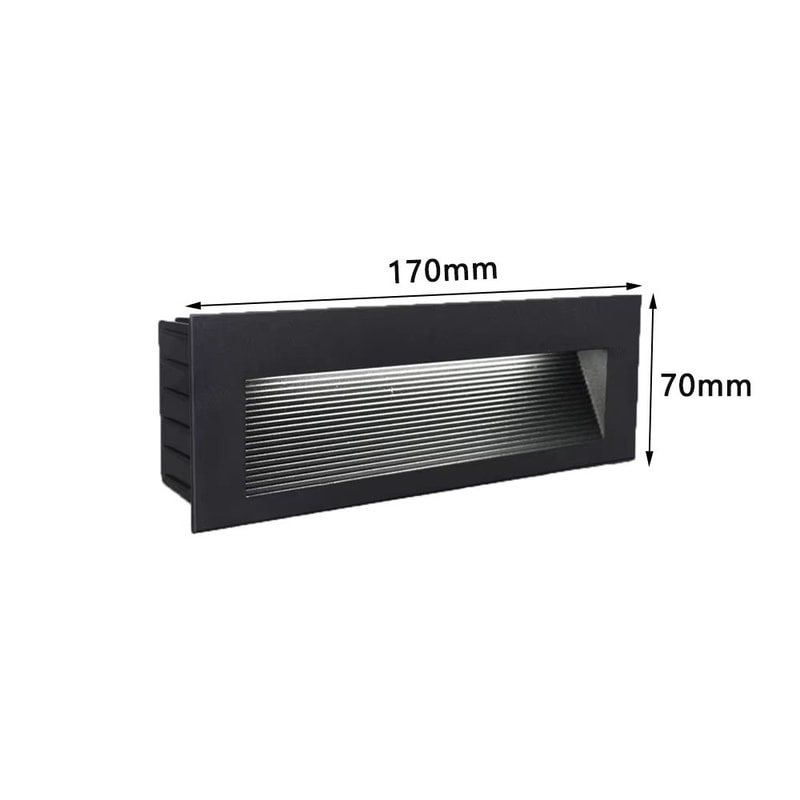 SANDIY Waterproof LED Stair And Step Light Outdoor Wall Sconce Embedded Nightlight For House Yard 9