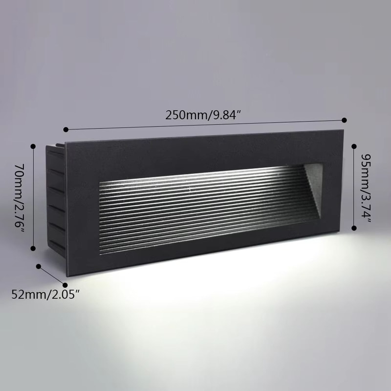 SANDIY Waterproof LED Stair And Step Light Outdoor Wall Sconce Embedded Nightlight For House Yard 12