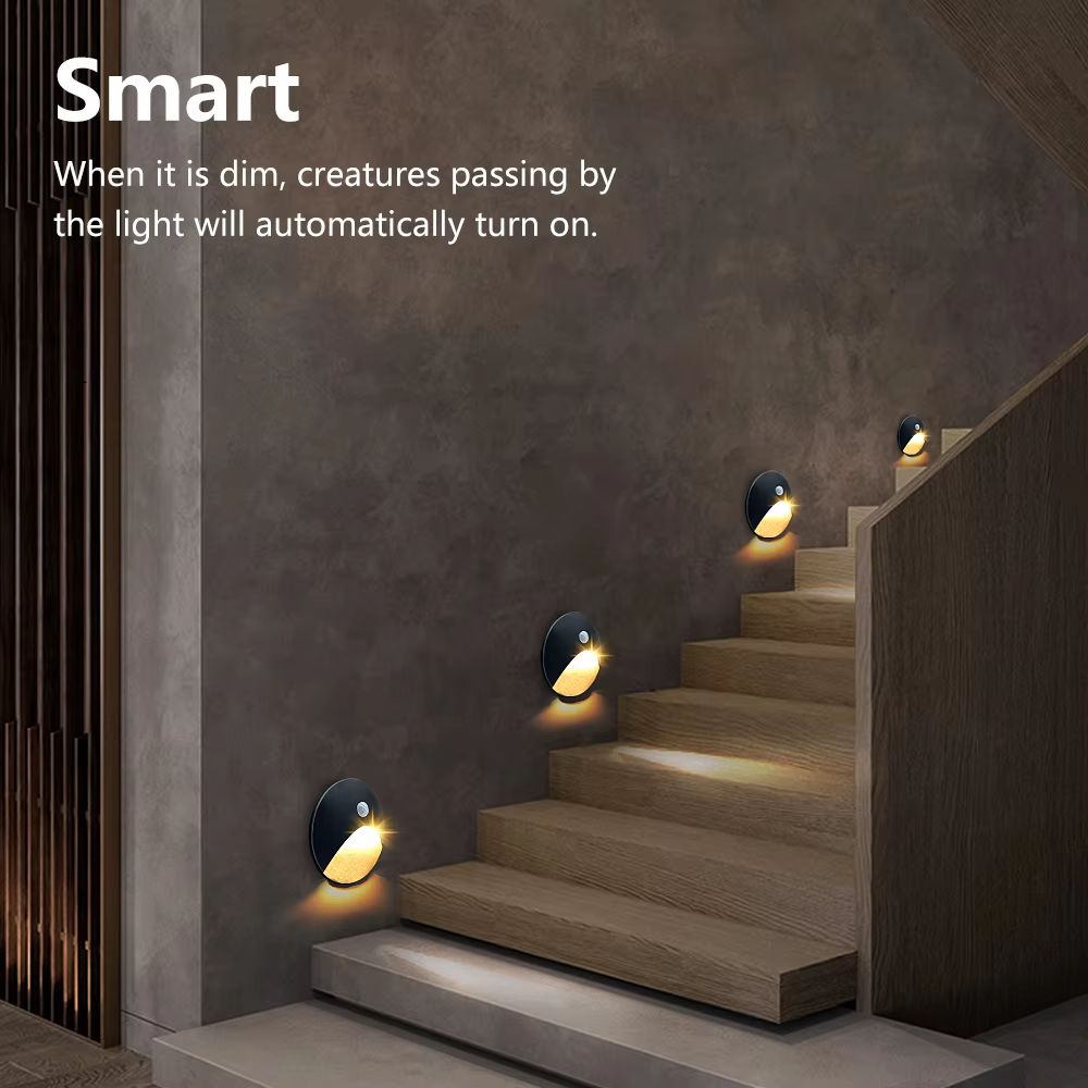 SANDIY Outdoor Sensor LED Embedded Wall Lamp With 60mm Box Waterproof Footlight For Stairs Steps G 4