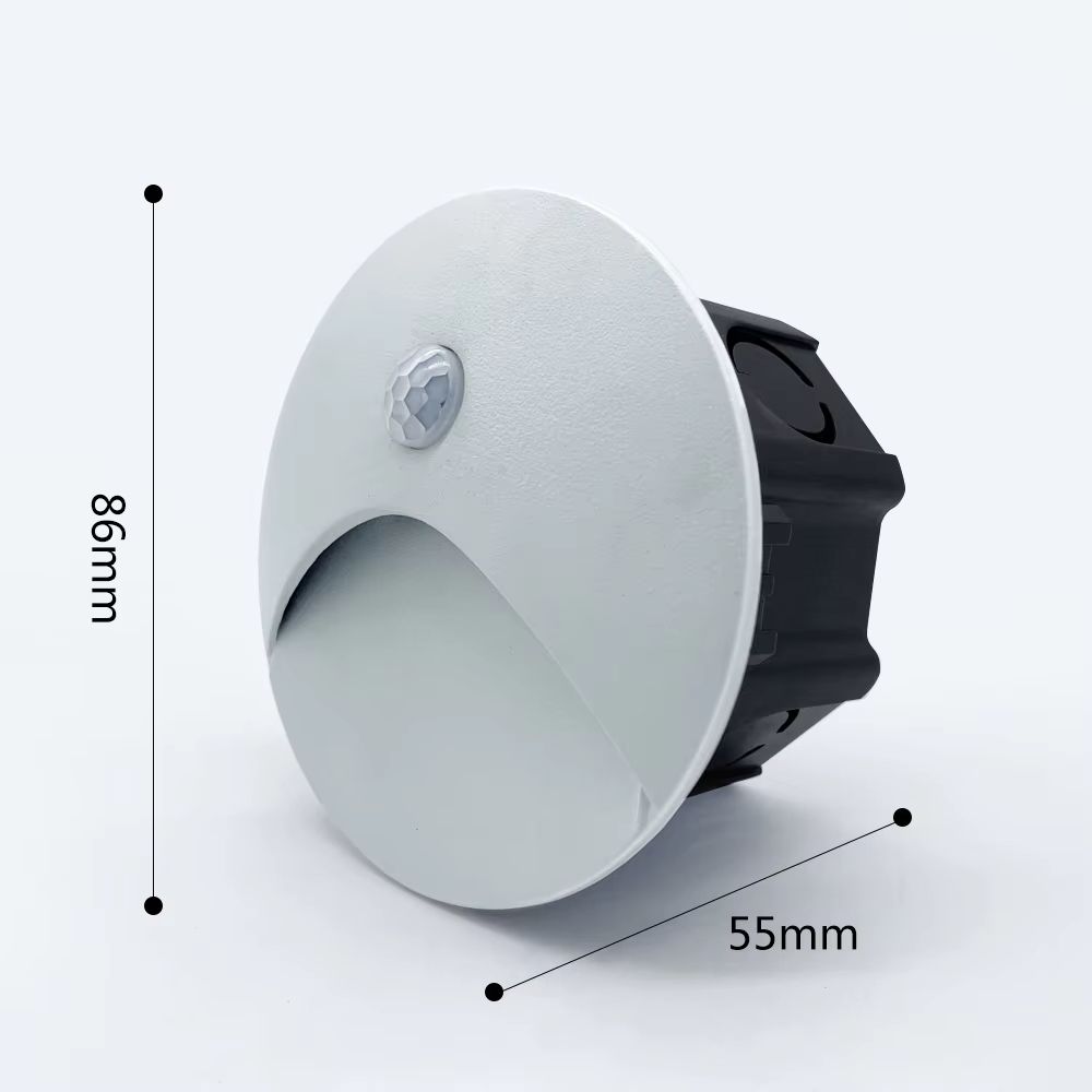 SANDIY Outdoor Sensor LED Embedded Wall Lamp With 60mm Box Waterproof Footlight For Stairs Steps G 7