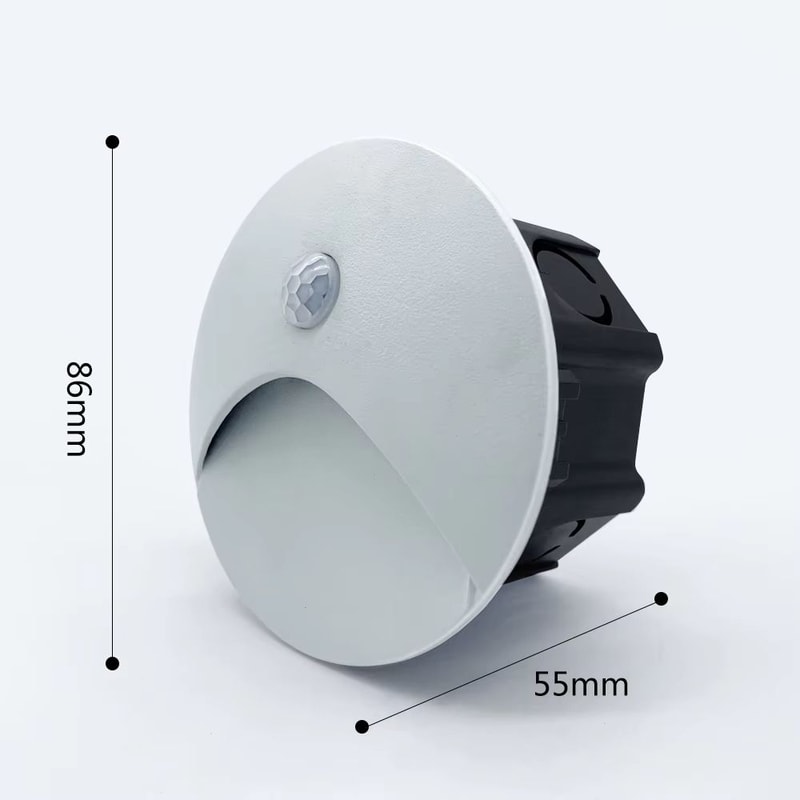 SANDIY Outdoor Sensor LED Embedded Wall Lamp With 60mm Box Waterproof Footlight For Stairs Steps G 7
