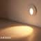 SANDIY Embedded Motion Sensor Stair Light Wall Sconce Indoor And Outdoor Step Lighting White Round 2