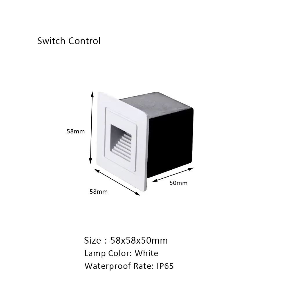 SANDIY Embedded Motion Sensor Stair Light Wall Sconce Indoor And Outdoor Step Lighting White Round 6