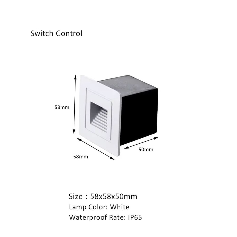 SANDIY Embedded Motion Sensor Stair Light Wall Sconce Indoor And Outdoor Step Lighting White Round 6