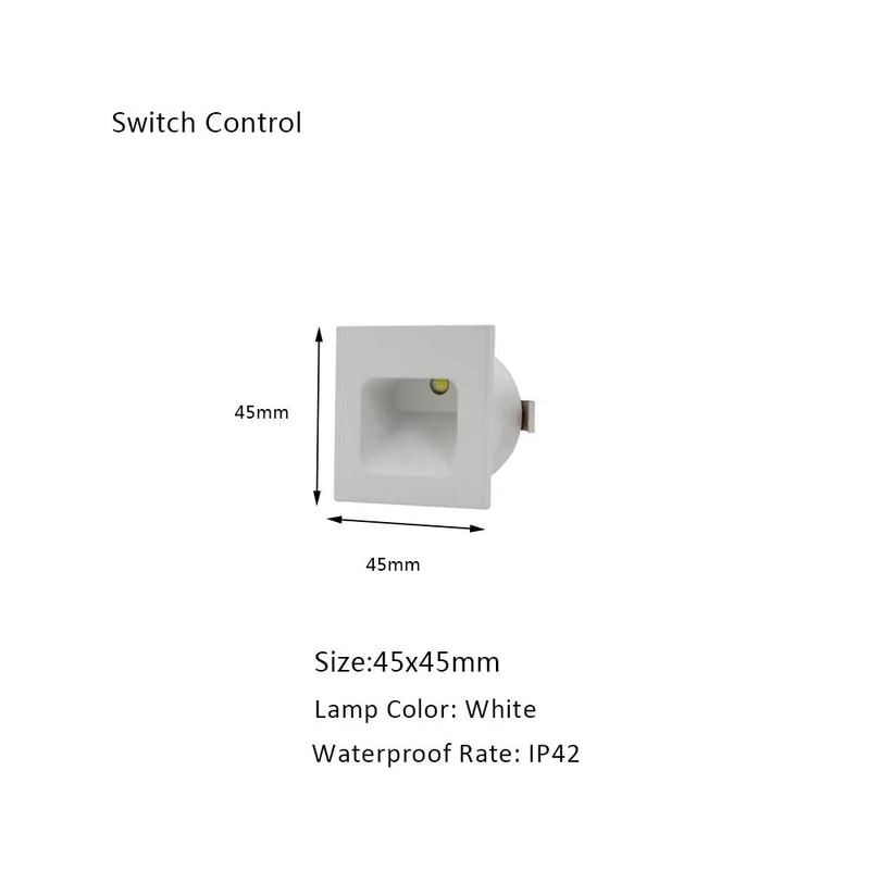 SANDIY Embedded Motion Sensor Stair Light Wall Sconce Indoor And Outdoor Step Lighting White Round 7