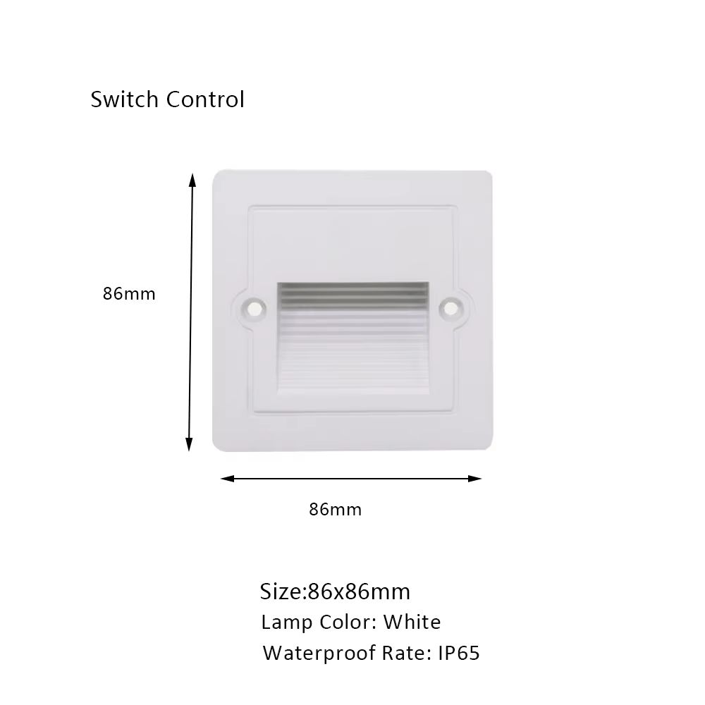 SANDIY Embedded Motion Sensor Stair Light Wall Sconce Indoor And Outdoor Step Lighting White Round 10