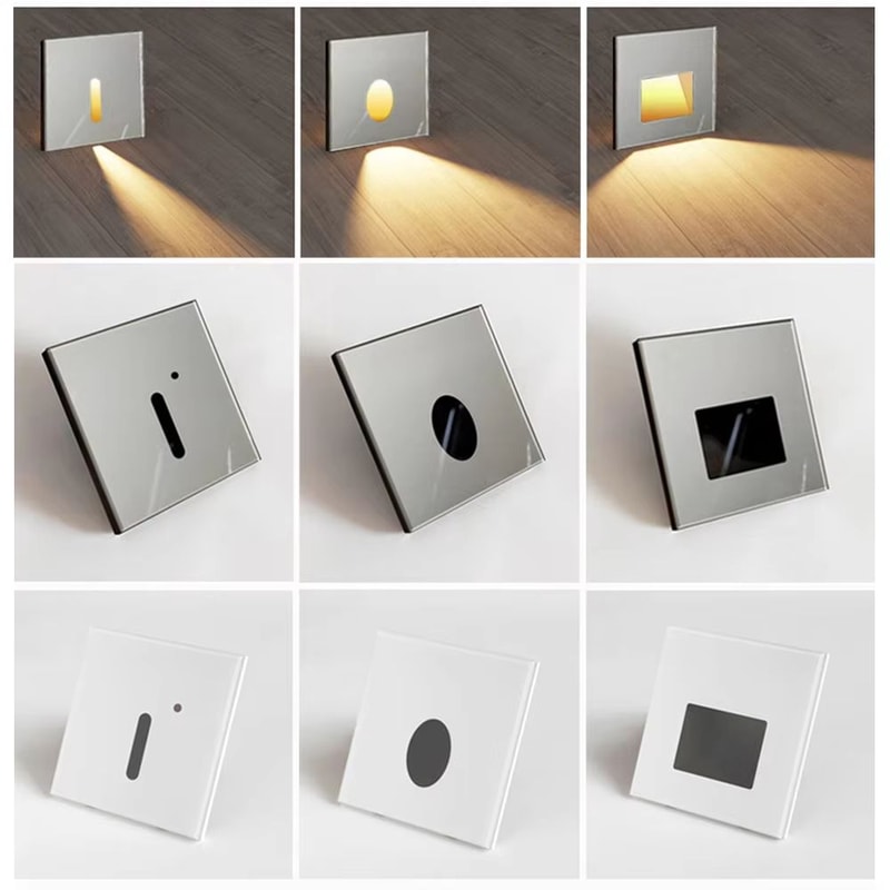 SANDIY Recessed Motion Sensor Stair Light Wall Lamp Indoor Step Spotlights Nightlight For Staircas 3
