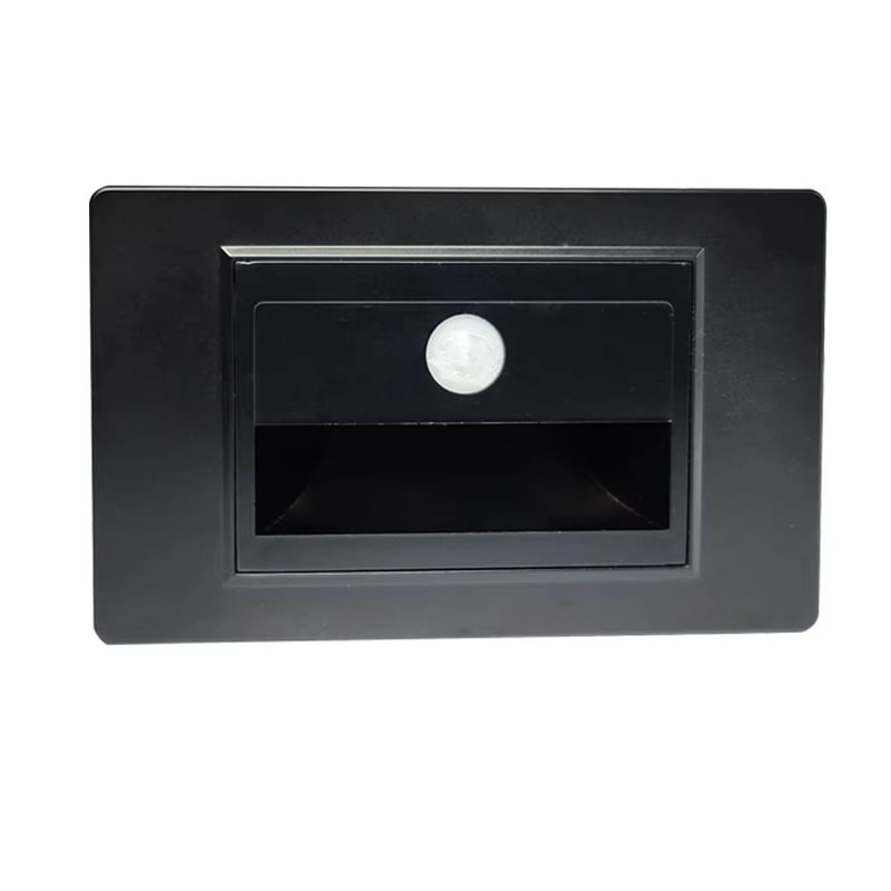 SANDIY American LED Step Light Wall Lamp With PIR Motion Sensor Recessed Night Lighting For Stairs 10