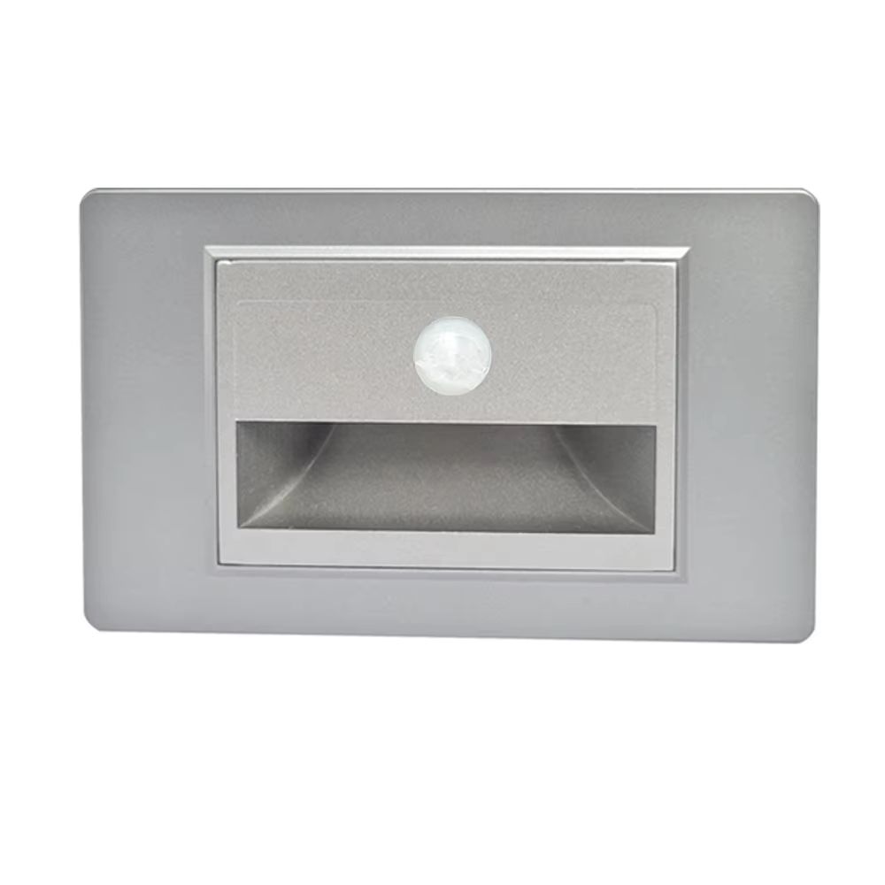 SANDIY American LED Step Light Wall Lamp With PIR Motion Sensor Recessed Night Lighting For Stairs 12