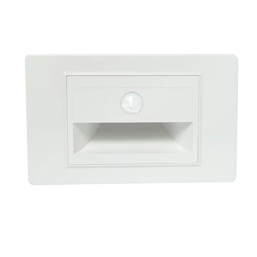 SANDIY American LED Step Light Wall Lamp With PIR Motion Sensor Recessed Night Lighting For Stairs 8