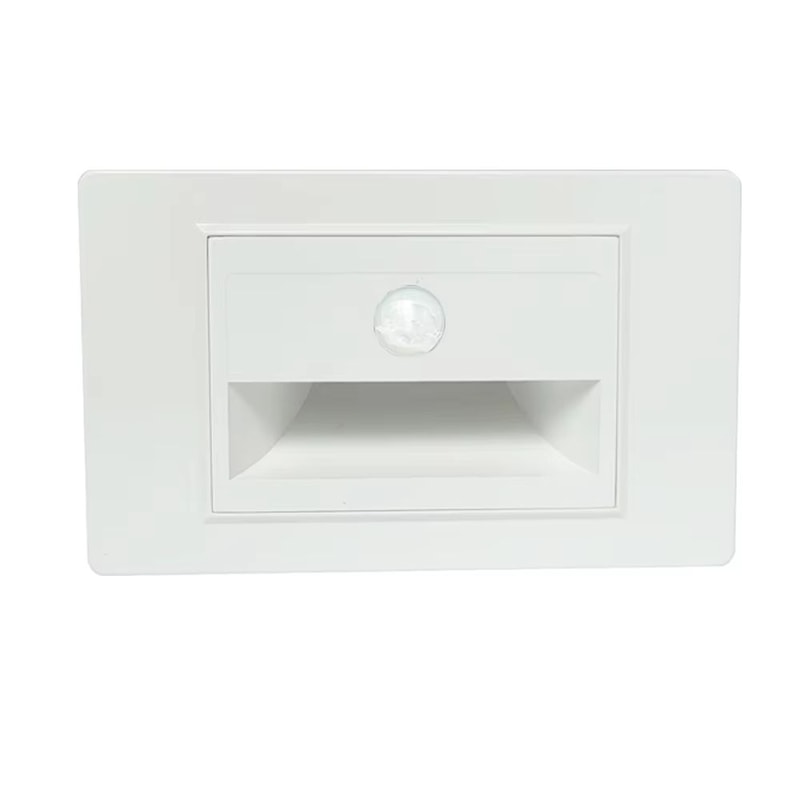 SANDIY American LED Step Light Wall Lamp With PIR Motion Sensor Recessed Night Lighting For Stairs 8