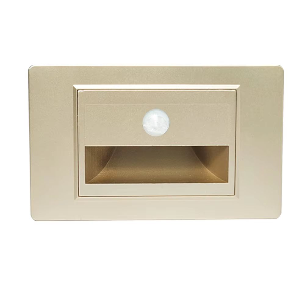 SANDIY American LED Step Light Wall Lamp With PIR Motion Sensor Recessed Night Lighting For Stairs 14