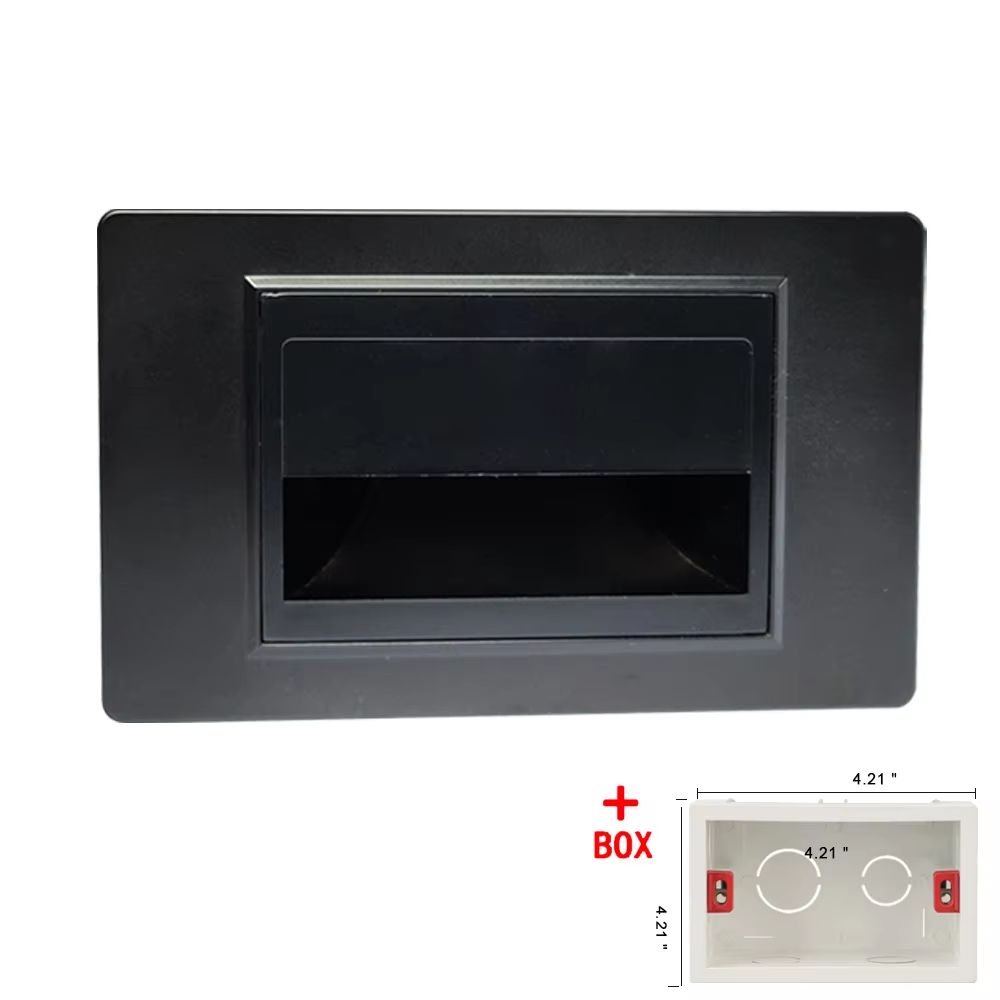 SANDIY American LED Step Light Wall Lamp With PIR Motion Sensor Recessed Night Lighting For Stairs 16