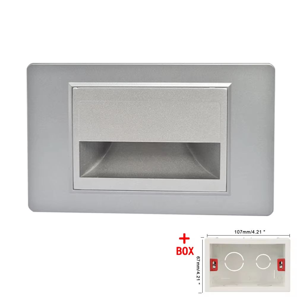 SANDIY American LED Step Light Wall Lamp With PIR Motion Sensor Recessed Night Lighting For Stairs 18