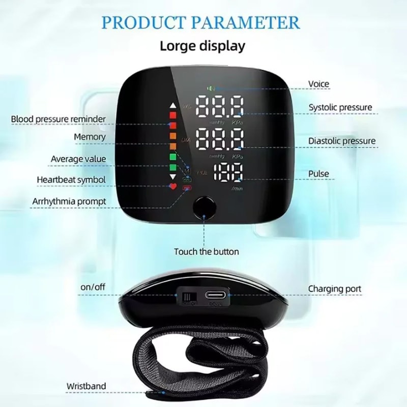 USB rechargeable health monitoring wristband