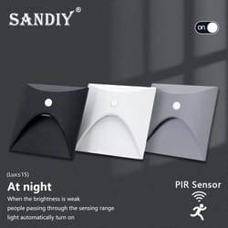 sandiy outdoor stair light motion sensor wall lamp – waterproof exterior sconce for garden, yard, balcony, gate and fenc