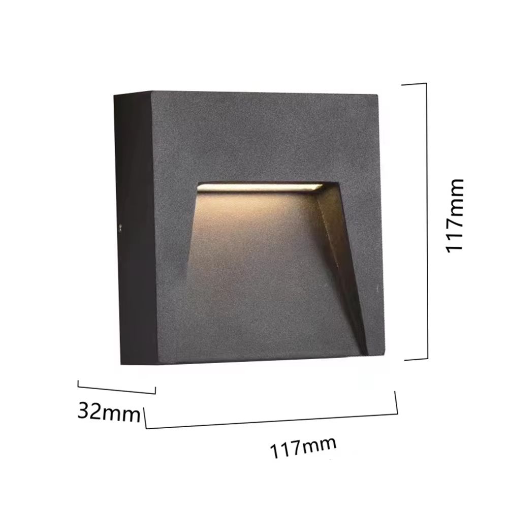 Outdoor LED Surface Mounted Light Waterproof Universal Wall Lamp For Garage Basement Passage Ramp E 10