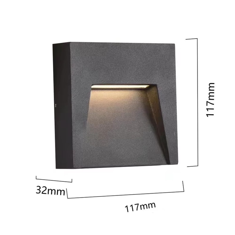 Outdoor LED Surface Mounted Light Waterproof Universal Wall Lamp For Garage Basement Passage Ramp E 10