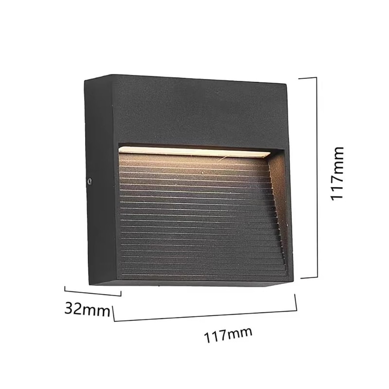 Outdoor LED Surface Mounted Light Waterproof Universal Wall Lamp For Garage Basement Passage Ramp E 11