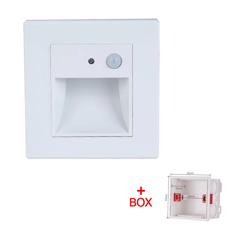 SANDIY Wall Lamp Sensor Stairs LED Light Recessed Intelligent Nightlight Sconce For Foyer Ladder C 10