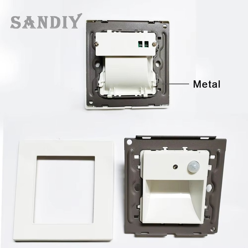 SANDIY Wall Lamp Sensor Stairs LED Light Recessed Intelligent Nightlight Sconce For Foyer Ladder C 2