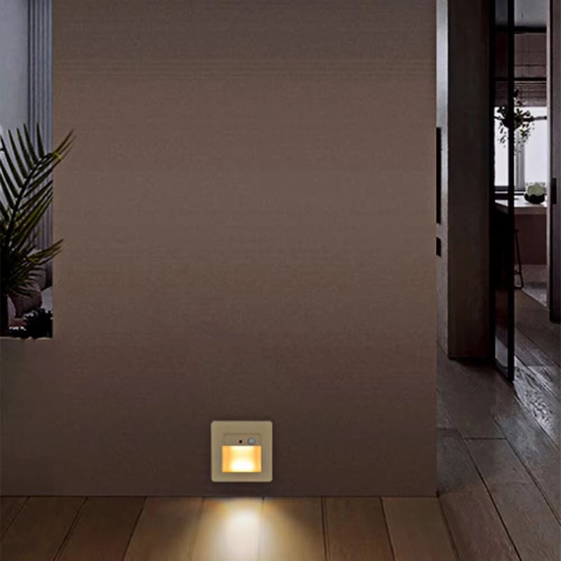 SANDIY Wall Lamp Sensor Stairs LED Light Recessed Intelligent Nightlight Sconce For Foyer Ladder C 5