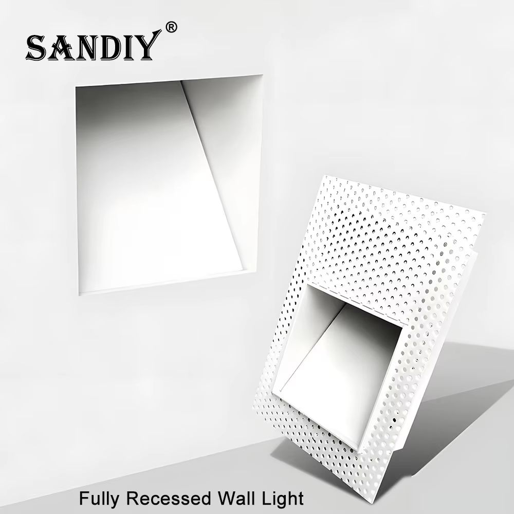 SANDIY Motion Sensor Wall Sconce Lamp Recessed Step Lights Frameless Stair Lighting For Home Decor 1