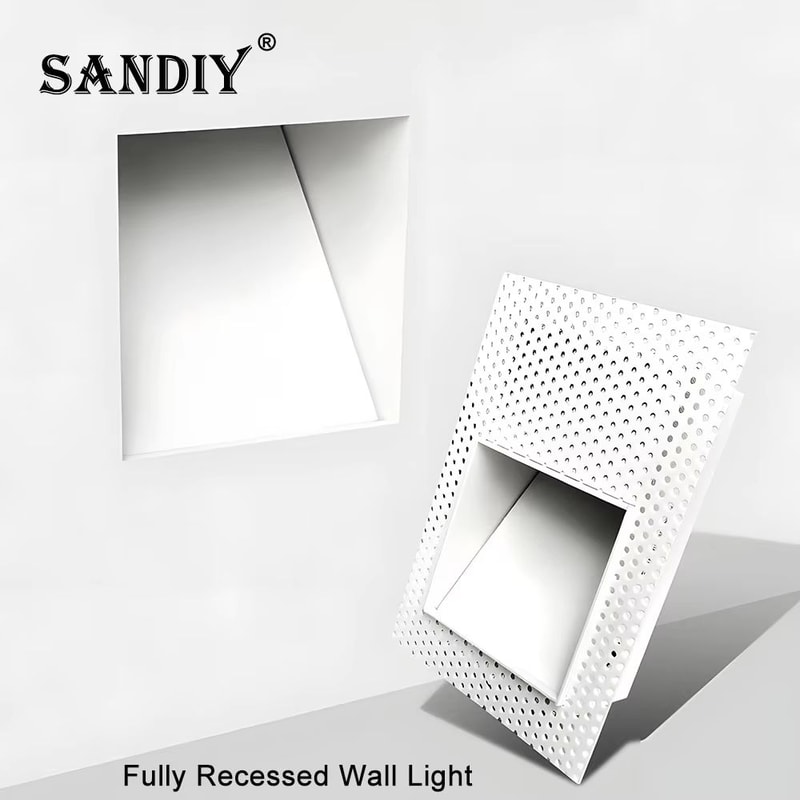 SANDIY Motion Sensor Wall Sconce Lamp Recessed Step Lights Frameless Stair Lighting For Home Decor 1