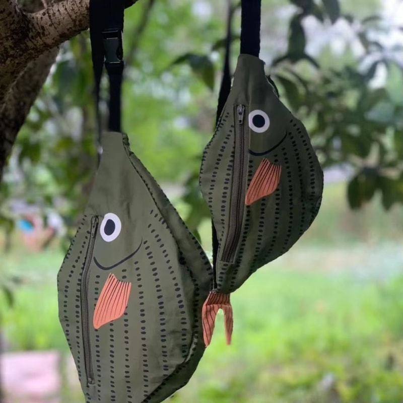 Adorable Tropical Fish Waist Pack For Kids Green WaterResistant Coin Purse And Crossbody Bag For B 6