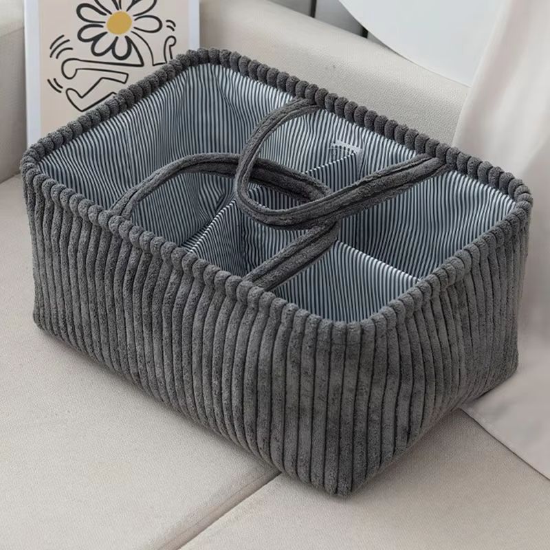 Large Bohemian Storage Basket MultiCompartment Organizer For Baby Clothes Toys And Home Decor 3