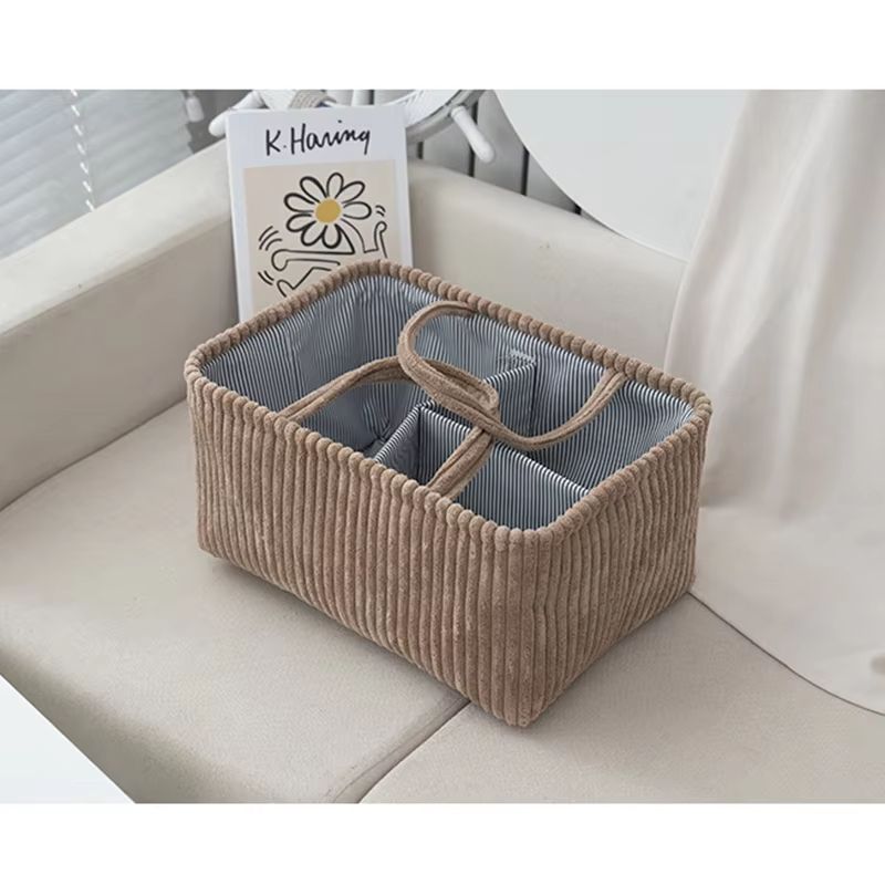 Large Bohemian Storage Basket MultiCompartment Organizer For Baby Clothes Toys And Home Decor 4
