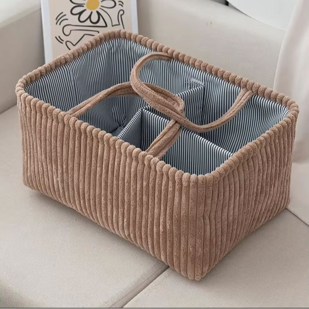 Large Bohemian Storage Basket MultiCompartment Organizer For Baby Clothes Toys And Home Decor 6