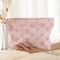 Pink Bowknot Cosmetic Bag Corduroy Zipper Makeup Organizer Lightweight Portable Cosmetic Storage Ba 0
