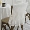 Elegant White Cotton Chair Back Cover Embroidered Lace Flounced Household And Wedding Decoration 0