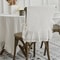 Elegant White Cotton Chair Back Cover Embroidered Lace Flounced Household And Wedding Decoration 2