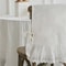 Elegant White Cotton Chair Back Cover Embroidered Lace Flounced Household And Wedding Decoration 5