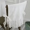 Elegant White Cotton Chair Back Cover Embroidered Lace Flounced Household And Wedding Decoration 6