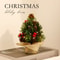 Mini Small Christmas Tree Tabletop Ornament Festive Desk Decoration For Holiday Decor 1